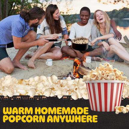 6252 Great Northern Popcorn Pit Popper Campfire Firepit Popcorn Popper - Theater Popcorn Outdoors!