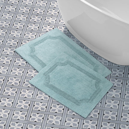 Laura Ashley Bath Rug - Reversible Cotton Bath Mat
