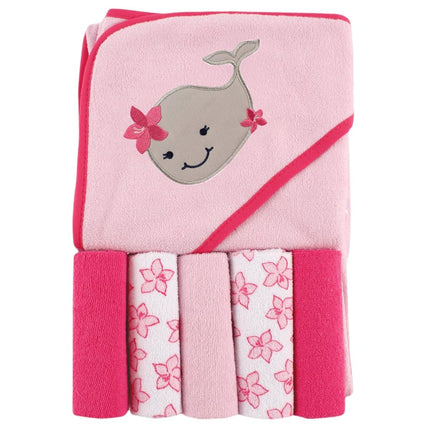 Luvable Friends Unisex Baby Hooded Towel with Five