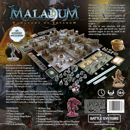 Battle Systems Maladum Dungeons of Enveron Starter Board Game Set