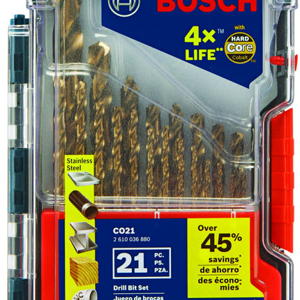 BOSCH CO21 21-Piece Assorted Set with Included Cas