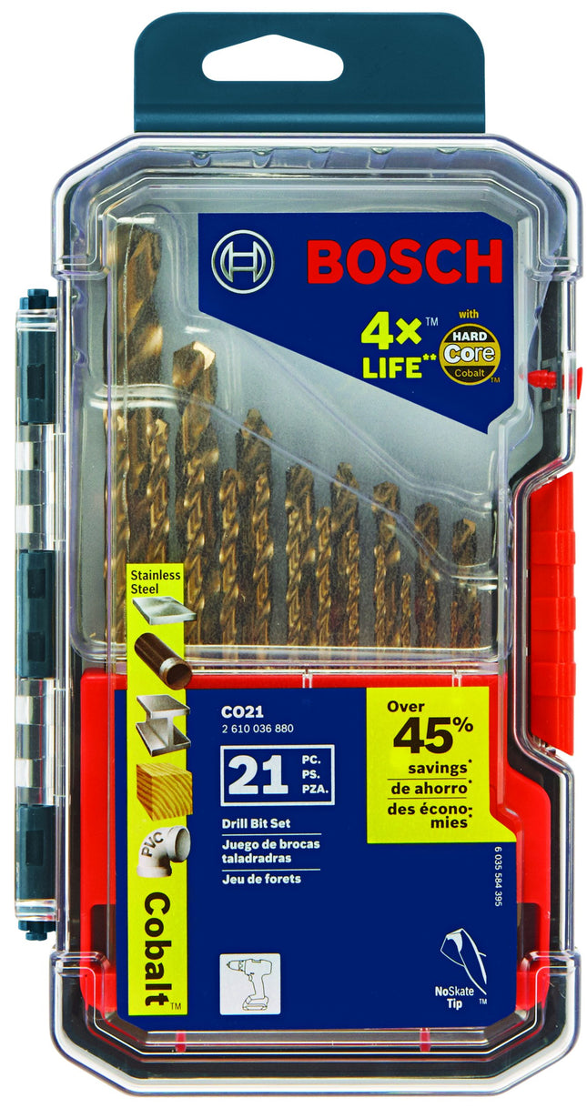 BOSCH CO21 21-Piece Assorted Set with Included Cas