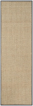 SAFAVIEH Natural Fiber Rug for Living Room, Dining Room, Bedroom - Natural Fiber Collection, Short Pile, in Natural and Black, 76 X 183 cm