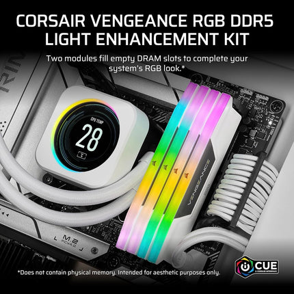 CORSAIR VENGEANCE RGB DDR5 Light Enhancement Kit (No Physical Memory) � White