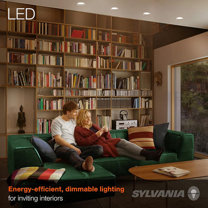 Sylvania Flood BR30 LED Light Bulb, 65W = 9W, Dimmable, 22 Year, 800 Lumens, Medium Base, 3000K, Warm White - 6 Pack (41260)