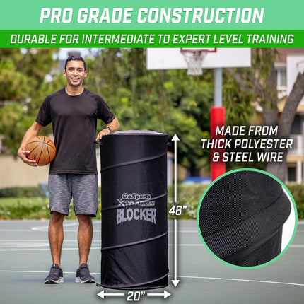 GoSports XTRAMAN PRO 46 pulgadas XL Pop Up Defender 3 unidades, muñeco de bloqueo multideporte de alta resistencia, equipo de entrenamiento para baloncesto, fútbol, fútbol americano y más