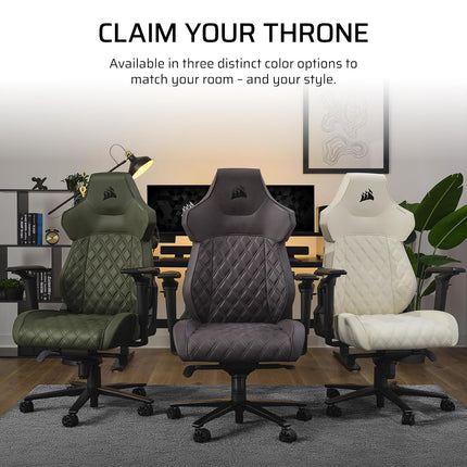 Corsair TC500 LUXURY Gaming Chair Breathable Textile � Wide Seat � Five-Way Armrests Adjustable � 90-160 Degree Tilt � Adjustable Lumbar Support � Shade