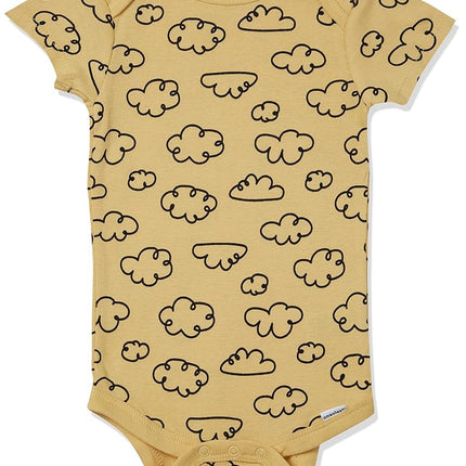 Gerber unisex-baby 8-pack Short Sleeve Onesies Bodysuits, Star, 0-3 Months