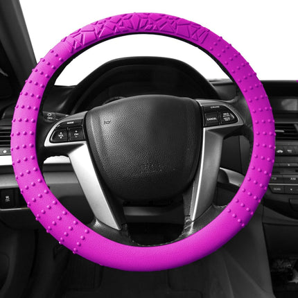 FH Group FH3002HOTPINK Universal Fit Silicone with Nibs and Pattern Massaging Grip Hot Pink Steering Wheel Cover fits most Cars, SUVs, Trucks, and Vans