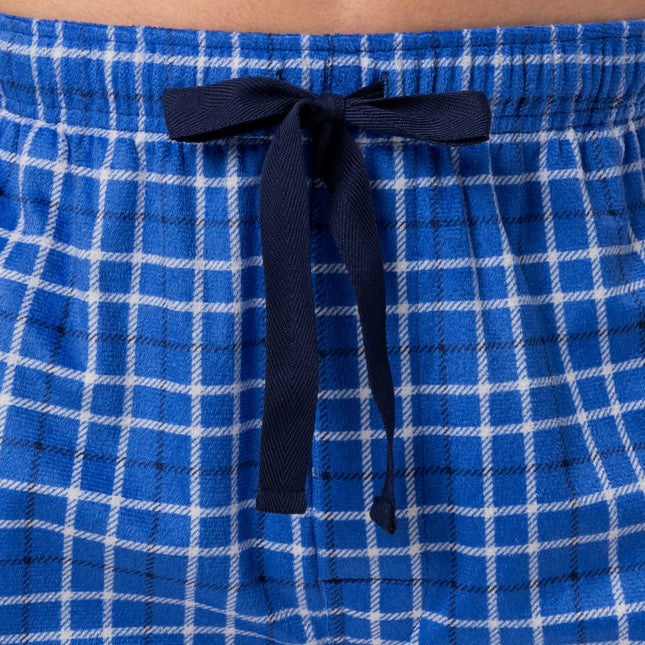 Bas de pyjama homme en polaire soyeuse Izod, à carreaux bleu/jaune, XXL