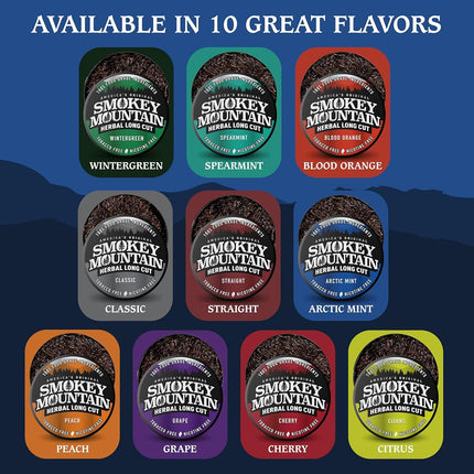 Smokey Mountain Arctic Mint Snuff, 5 Cans, no Tobacco and no Nicotine, Refreshing Herbal and Smokeless Chew Alternative