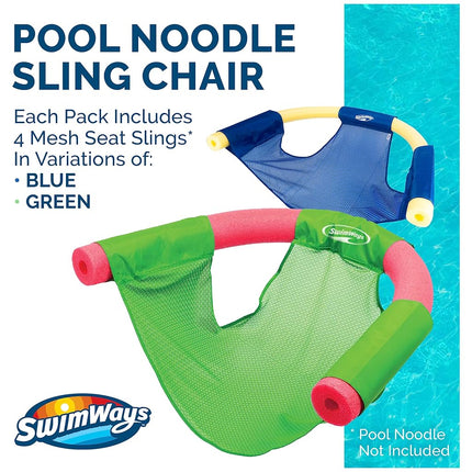 40.5" Green Noodle Sling Floating Seat Swimming Pool Accessory