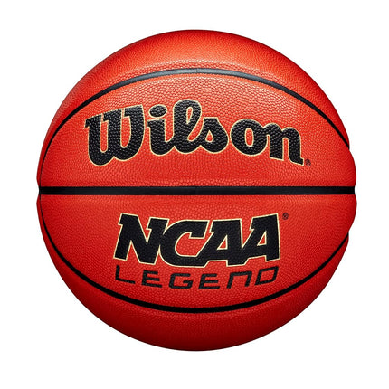 Wilson NCAA Legend Basketball - Size 6-28.5", Orange/Black