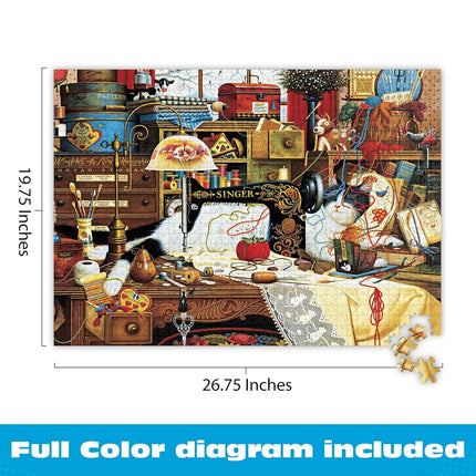 Buffalo Games - Silver Select - Charles Wysocki - Maggie The Messmaker - 1000 Piece Jigsaw Puzzle for Adults Challenging Puzzle Perfect for Game Nights - Finished Size 26.75 x 19.75