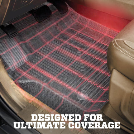 Husky Liners X-act Contour Series | 2nd Seat Floor Liner - Black | 53621 | Fits 2009-2018 Dodge Ram, 2019-2021 Dodge Ram Classic 1500 Quad Cab, 2003-2009 Dodge Ram 2500/3500 Quad Cab 1 Pcs