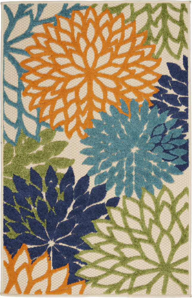 Nourison ALH05 Aloha Rectangle Area Rug, Multicolor, 2' 8" x 4'
