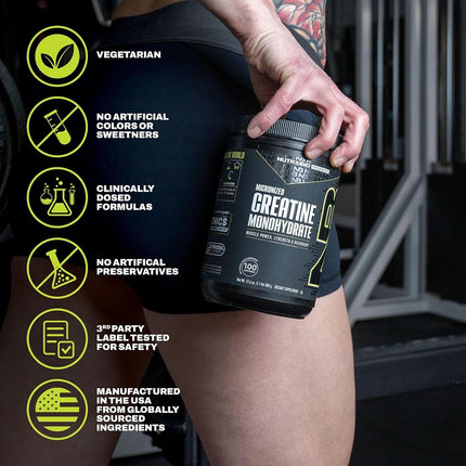 NutraBio - 100% Pure Creatine Monohydrate Powder - 1.1 lbs.
