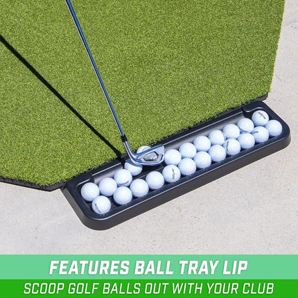 GoSports All-Weather Golf Ball Tray - 24 Ball Capacity - Compatible with All Hitting Mats - Black