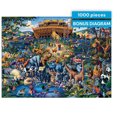 Buffalo Games - Dowdle - Noah's Ark - 1000 Piece Jigsaw Puzzle for Adults -Challenging Puzzle Perfect for Game Nights - Finished Size is 26.75 x 19.75
