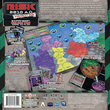Renegade Games: Risk 2210 A.D. Frontline Expansion - Take The Battle to Mars, Tournament Modules, Asymmetric Factions, Ages 10+, 2-5 Players, 4 Hrs