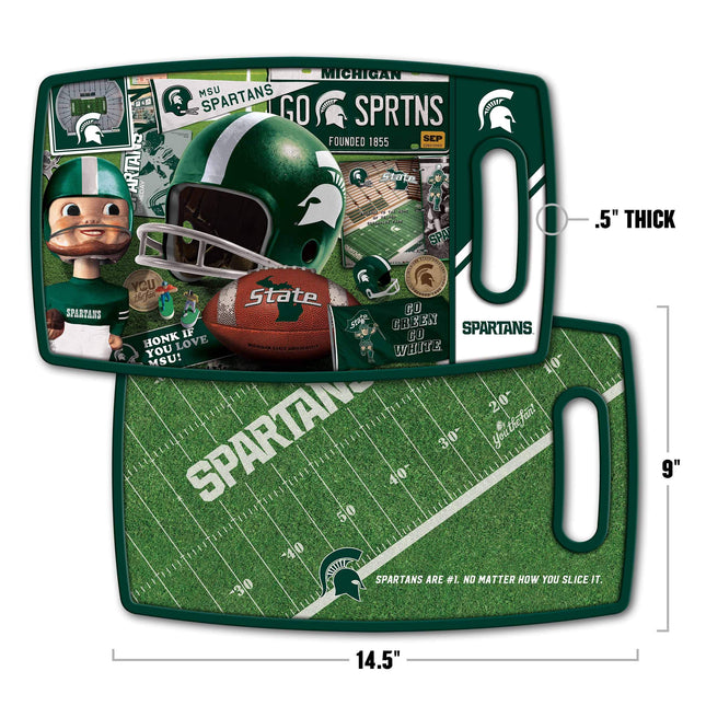 YouTheFan NCAA Michigan State Spartans Retro Series Cutting Board