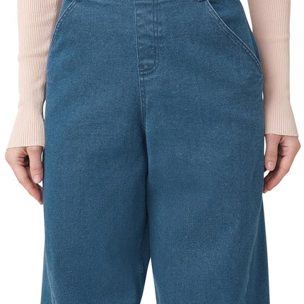HUE Women's Fashion Denim Jean Skimmer Leggings, Medium Wash - Barrel Leg, S