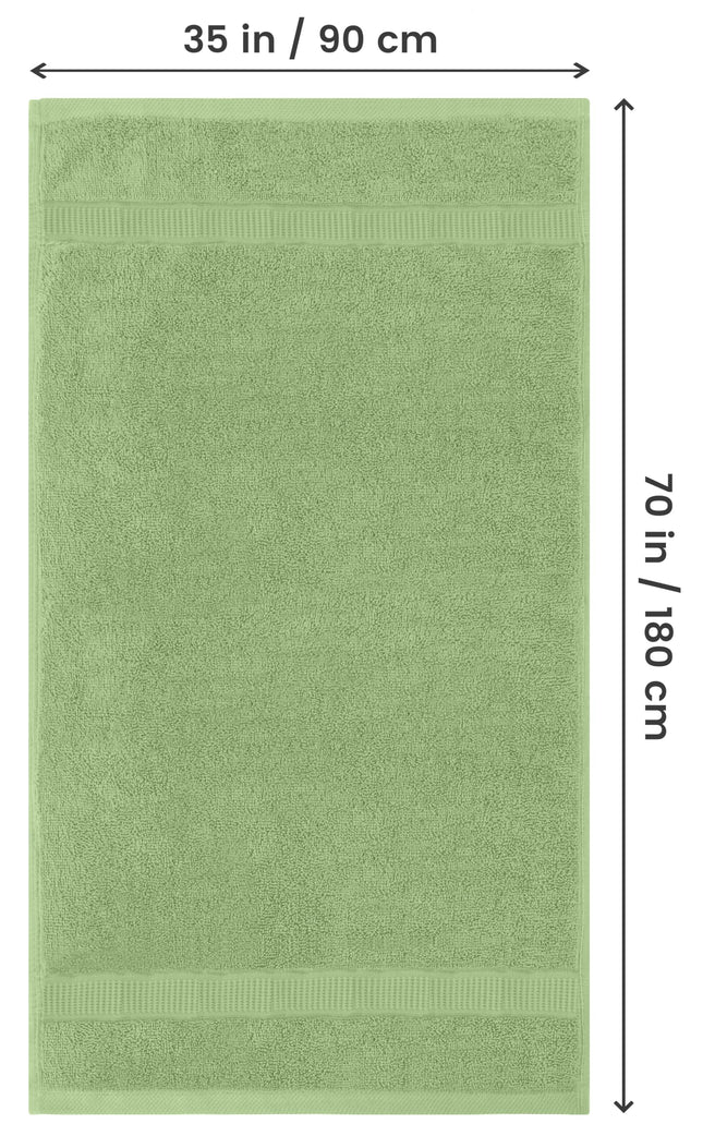 Utopia Towels - Luxurious Jumbo Bath Sheet (35 x 70 Inches) - 600 GSM 100% Ring Spun Cotton Highly Absorbent and Quick Dry Extra Large Bath Towel - Super Soft Hotel Quality Towel (2, Sage Green)