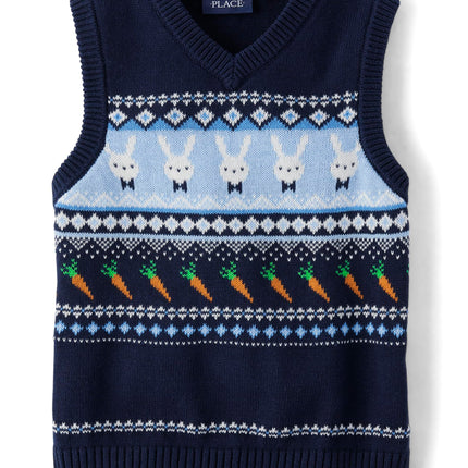 The Children's Place Boys' Sweater Vest, Easter Bu
