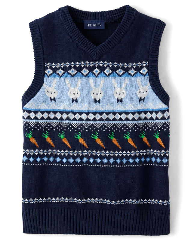 The Children's Place Boys' Sweater Vest, Easter Bu