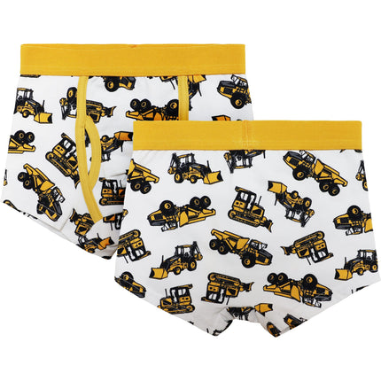 John Deere Calzoncillos bóxer para niños pequeños, blanco, gris claro jaspeado, azul degradado, 2-3T