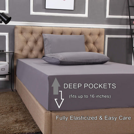 Elegant Comfort Luxurious Microfiber GIFT BOX 4-Piece Bedding Sheet Set, Breathable, Soft 1500 Premium Hotel Quality, Deep Pocket and Easy Fit, Cali King, Turquoise