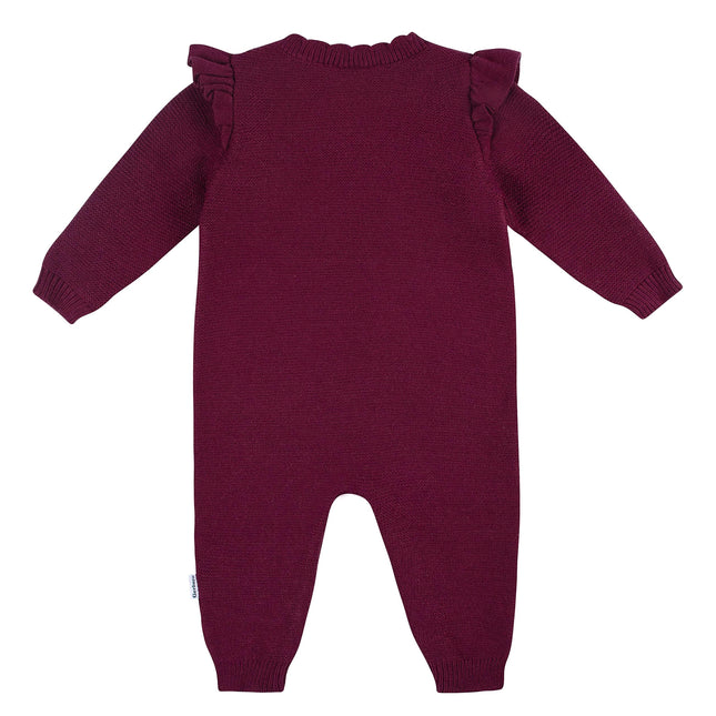 Gerber Baby Girls' Sweater Knit Romper Jumpsuit, Yellow Fox, 18 Months