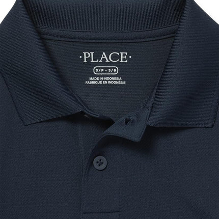 Polo de alto rendimiento de manga corta para niños The Children's Place, paquete de 2, náutico/blanco, paquete de 2, talla XXG