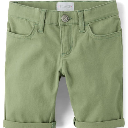 The Children's Place Girls' Solid and Printed Skimmer Shorts, Misty Glen, 5