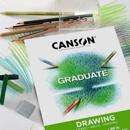 Canson Graduate Drawing Pad, Foldover, 11x14 inch, 30 Sheets | Artist Paper for Adults and Students - Drawing, Sketching and Art Journaling