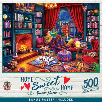 MasterPieces 500 Piece Jigsaw Puzzles for Adults, Family, Or Youth - Stained Glass 4-Pack - 14"x19"