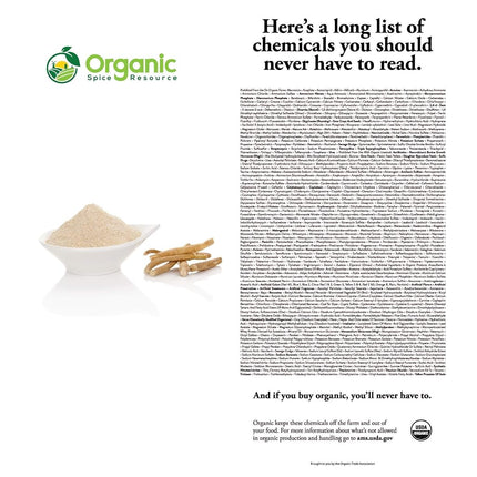 Organic Ashwagandha Root Powder - 1.10 lbs (17.64 oz) or 8oz | Lab Tested for Purity | Resealable Kraft Bag, Non-GMO, Indian Ginseng, Withania Somnifera -100% Raw from India, by SHOPOSR