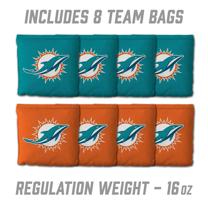 YouTheFan NFL Miami Dolphins 2' x 3' Portable Cornhole Game with Logo Bags