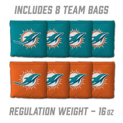 YouTheFan NFL Miami Dolphins 2' x 3' Portable Cornhole Game with Logo Bags