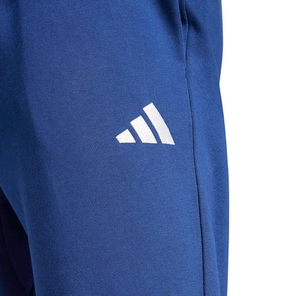 adidas Men's Essentials Feel Cozy Fleece Pants, Dark Blue/White, Large