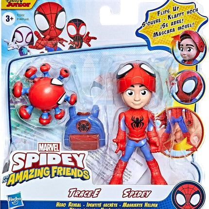 Hasbro Spidey and his Amazing Friends F2243 -SAF Hero Reveal Spidey And Trace E, F22435X1,Black,4.1 x 17.8 x 17.8 cm; 220 Grams