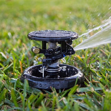 Rain Bird AG-5 All Gallonage Pop-Up Impact Sprinkler, Adjustable 20° - 360° Pattern, 24' - 45' Spray Distance ,Black
