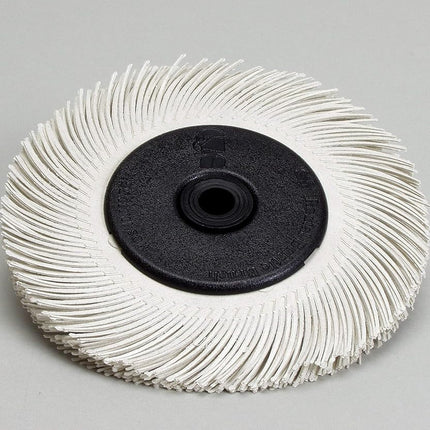 Scotch-Brite 60457 Disco de repuesto de cepillo radial de cerdas, recarga T-C 120, 6 pulgadas con chavetero, blanco