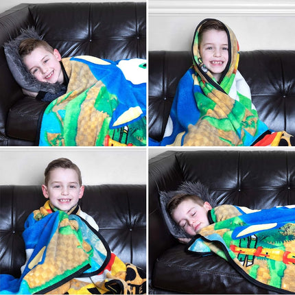 Couverture en micro-raschel super douce Franco Kids, 117 cm x 152 cm, Sonic The Hedgehog, Anime