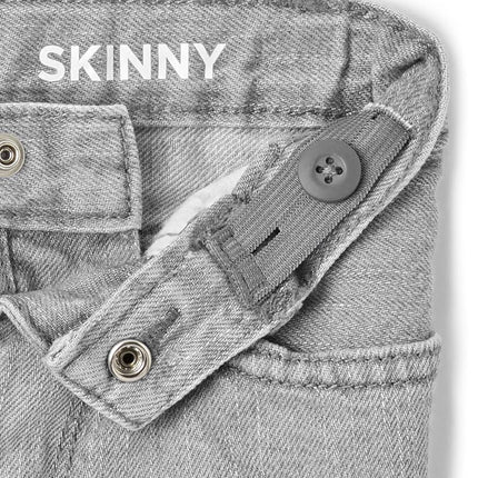 The Children's Place Jeans ajustés extensibles pour bébés garçons et tout-petits, délavage noir/délavage gris colombe, lot de 2, 12-18 mois, États-Unis