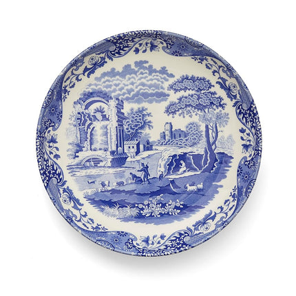 Spode x Blue Italian Pasta Bowl - Quality Made in England Earthenware, Classic Blue & White Design with Imari Border, Dishwasher & Microwave Safe, 30cm