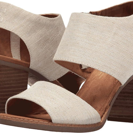 TOMS Women's Majorca Cutout Heeled Sandal, Natural