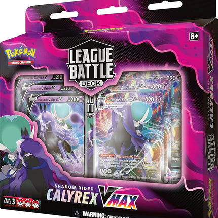 Pokémon TCG: Shadow Rider Calyrex VMAX League Battle Deck (60 cards Ready to Play Deck, 3 Foil V Cards & 3 Foil VMAX Cards)