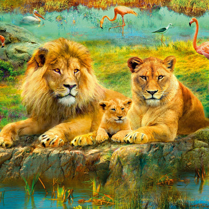 Ravensburger 12000340 - African Animals - 2x 1000 pieces jigsaw puzzle – Puzzle for adults and kids age 14 years up, animal puzzle