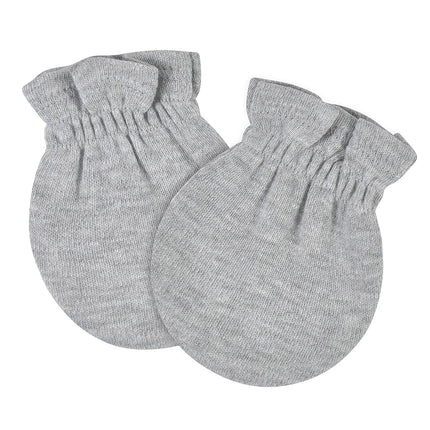 Gerber Baby Girls' 8-pack and 12-pack No Scratch Mittens, Gray Heather, 0-3 Months (8-pack)